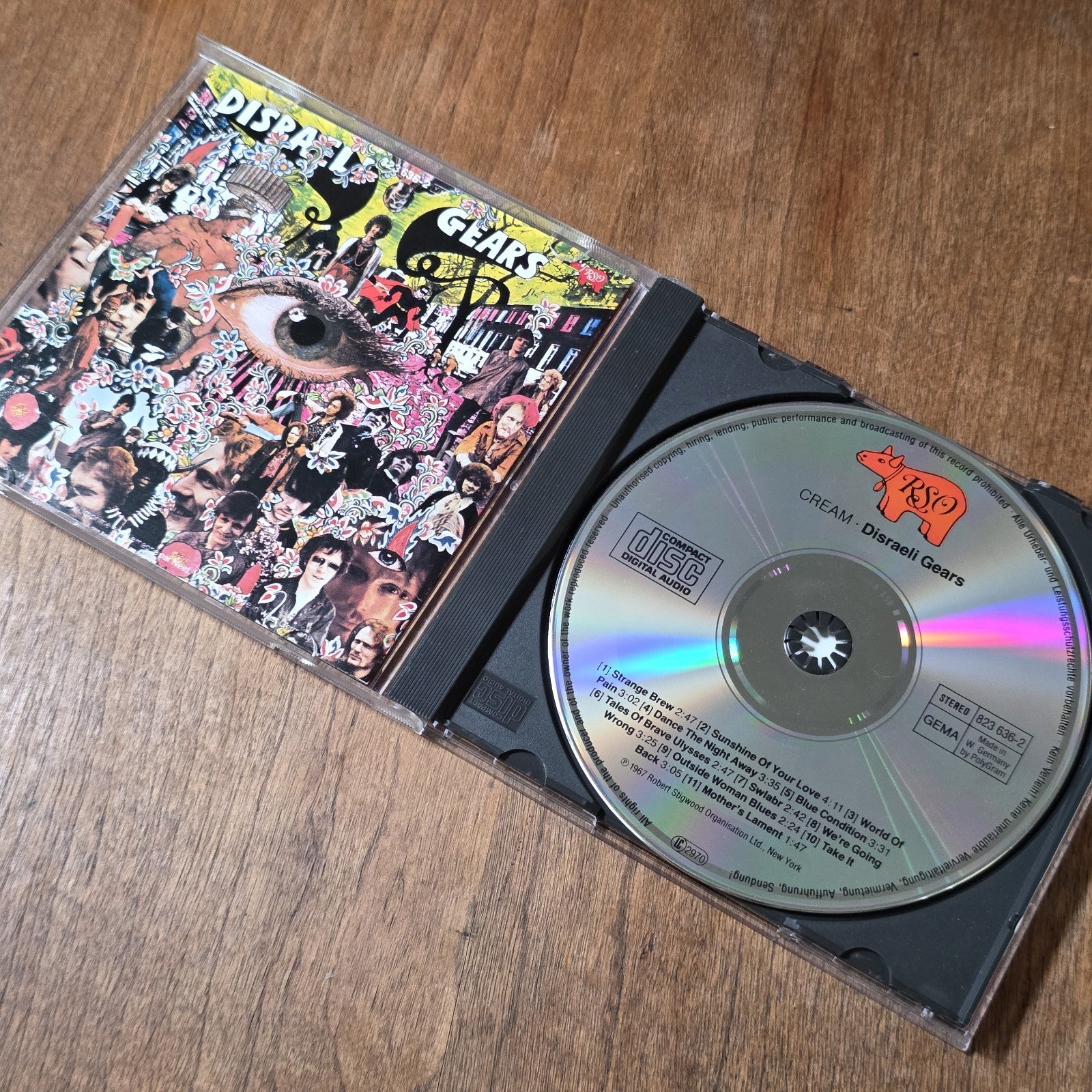 Cream - Disraeli Gears CD Album 1987 Psych Rock West Germany Press HTF