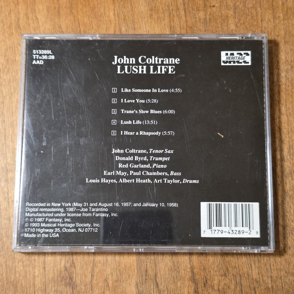 John Coltrane - Lush Life CD Album 1961 Jazz