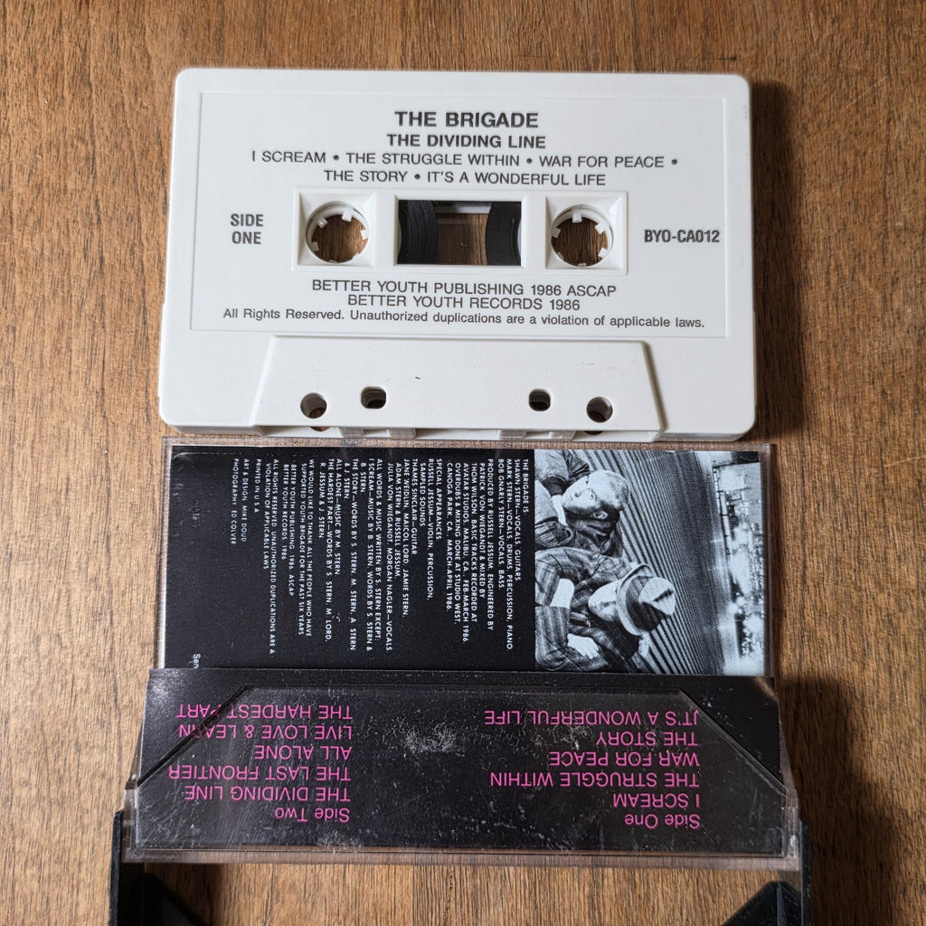 The Brigade - The Dividing Line Cassette Album 1986 Punk Rock HTF