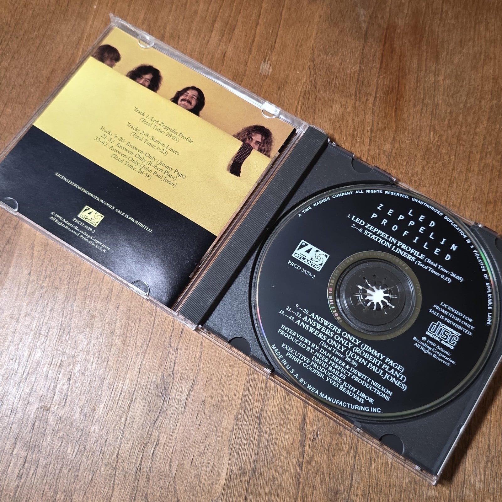 Led Zeppelin - Profiled CD Promo 1990 Classic Rock Interviews