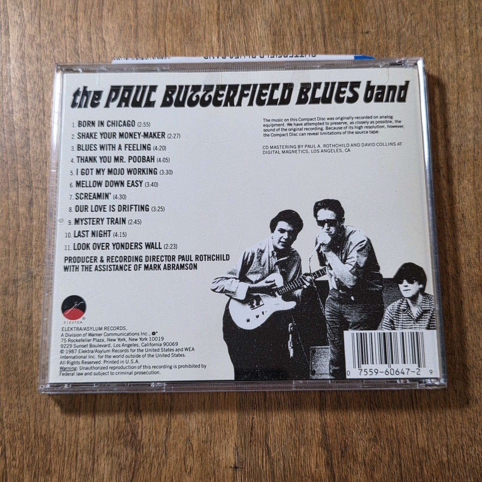 The Paul Butterfield Blues Band - Self Titled CD Album 1987 Blues