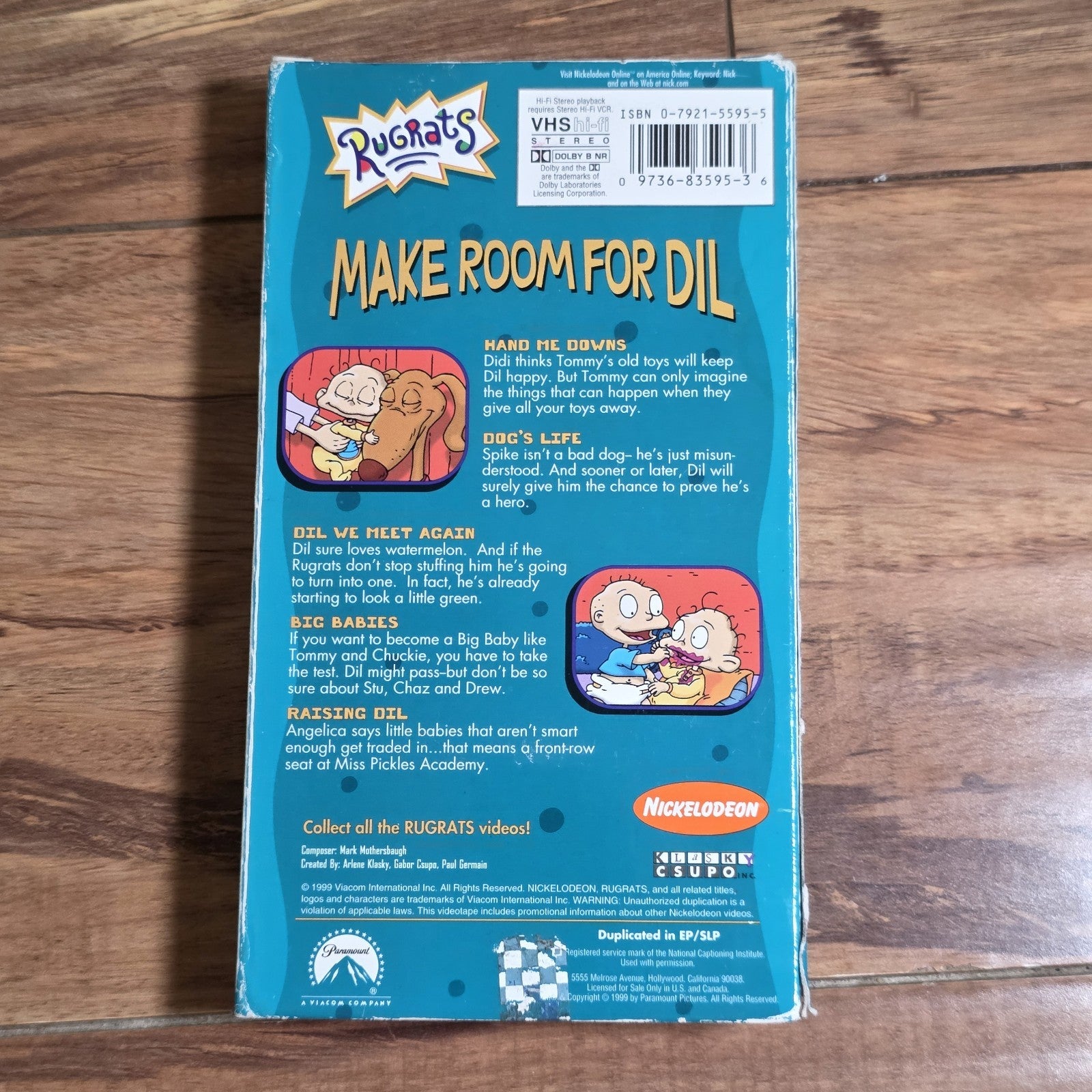 Rugrats Make Room For Dil VHS 1998 Nickelodeon Cartoon