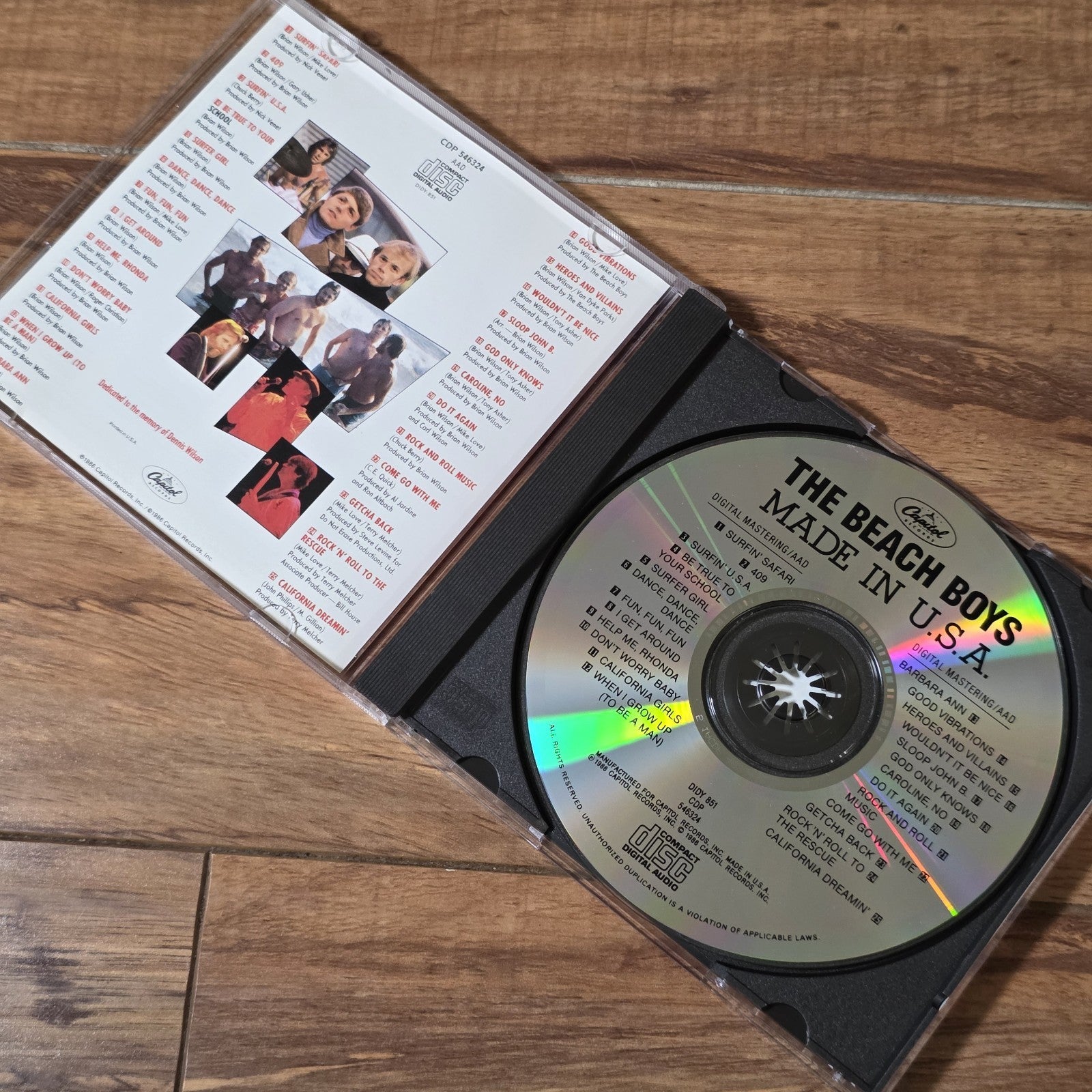The Beach Boys - Made In U.S.A. CD 1986 Capitol Records Rock Surf