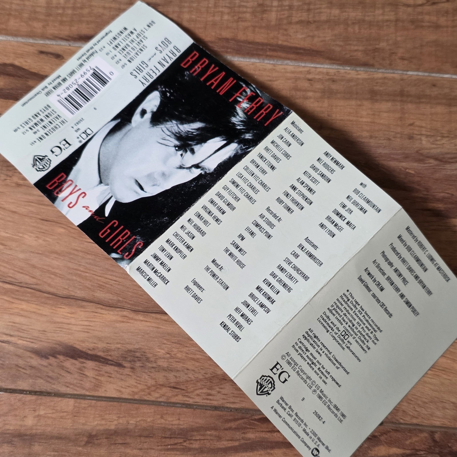 Bryan Ferry - Boys And Girls Cassette Tape EG Reprise Records 1985 Broken Case