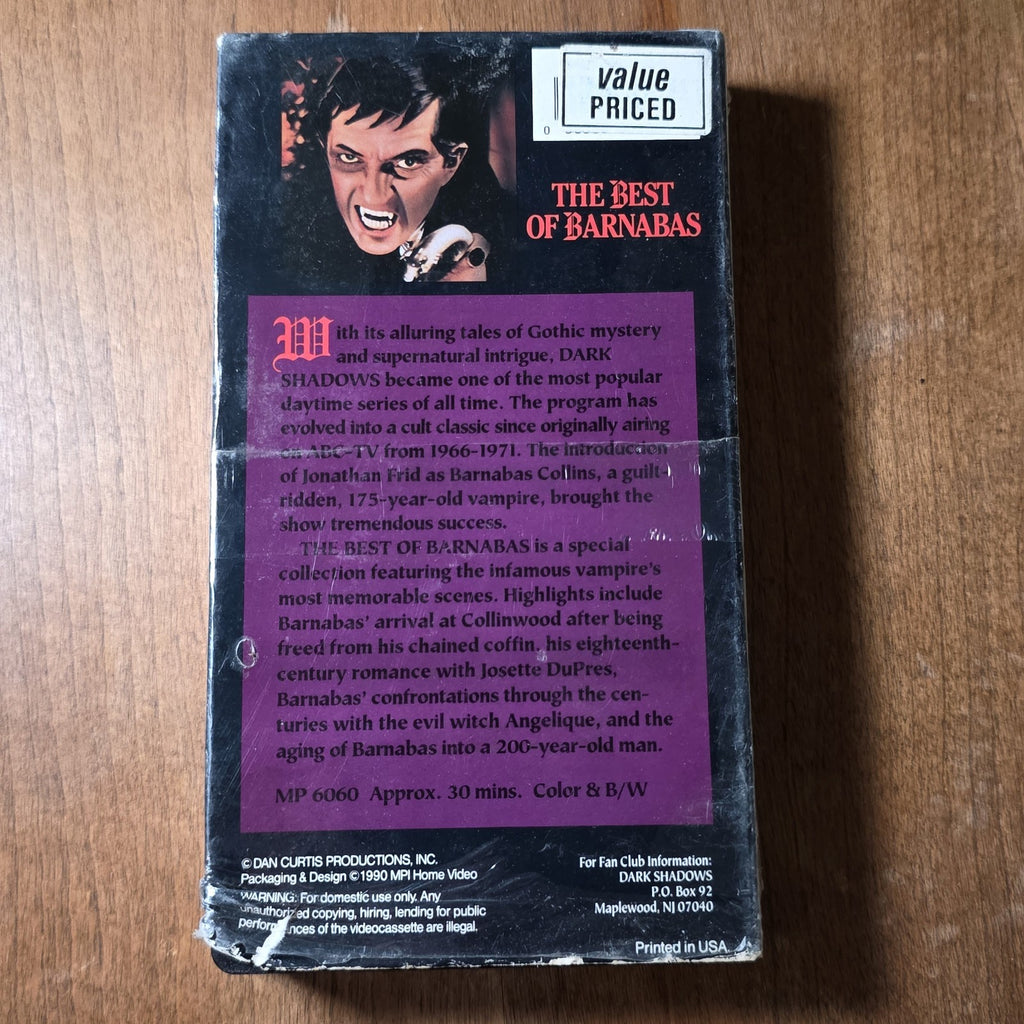 Dark Shadows: The Best of Barnabas 1987 VHS Lela Swift Gothic Horror