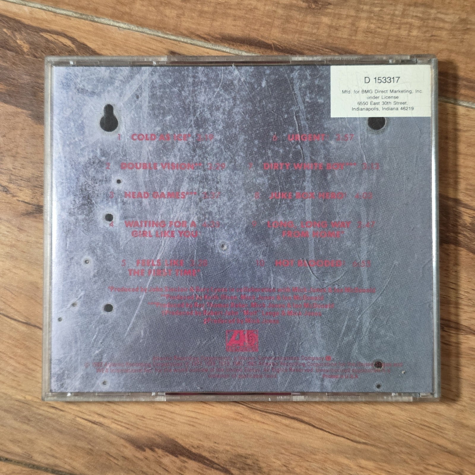 Foreigner - Records Greatest Hits CD 1982 Atlantic Records Rock Lou Gramm