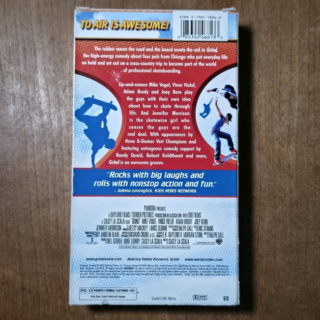 Grind VHS 2003 Skateboarding Comedy Rare HTF
