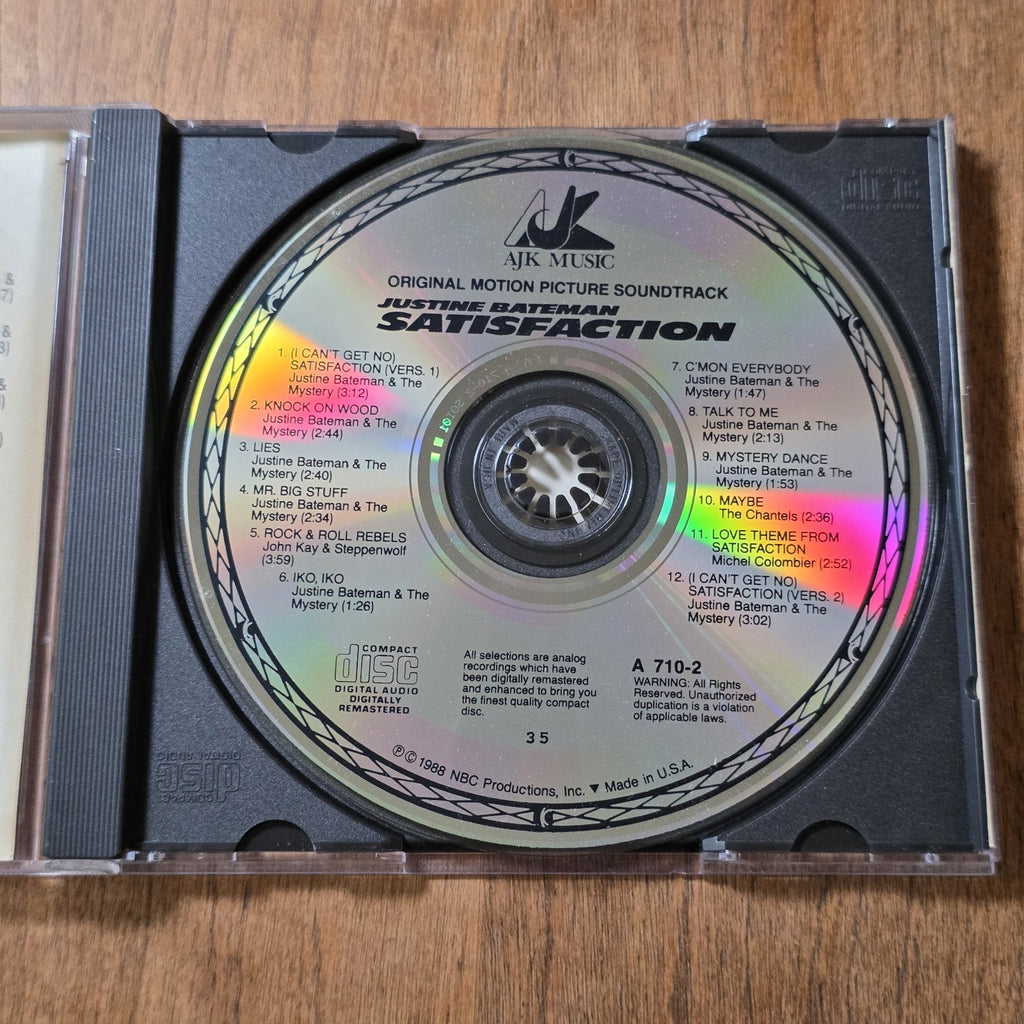 Satisfaction CD Movie Motion Picture Soundtrack 1988 Justine Bateman Rare HTF