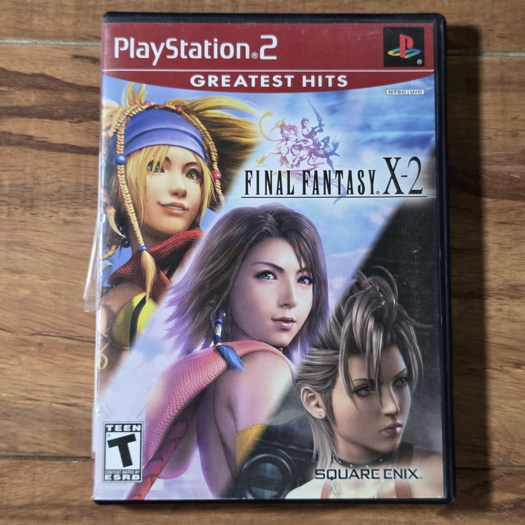 Final Fantasy X-2 2003 Sony Playstation 2 PS2 Red Label No Manual Damaged Box