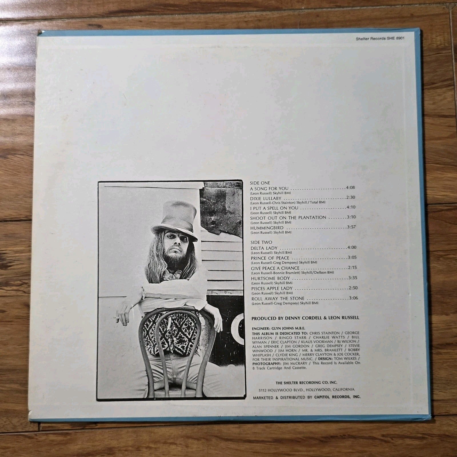 Leon Russell - Leon Russell Vinyl LP 1970 Rock Shelter Records Superman Logo VG