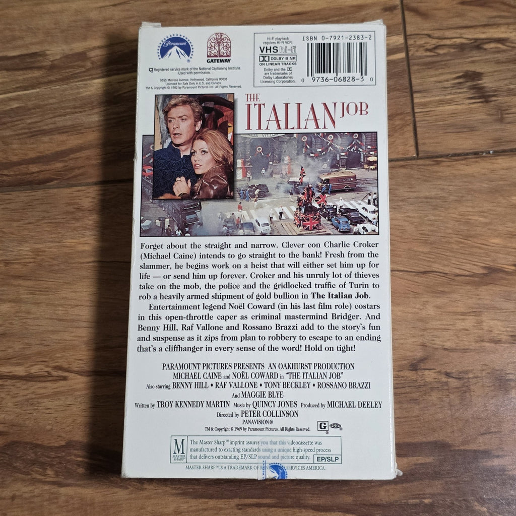 The Italian Job VHS 1969 Classic Heist Paramount Michael Caine
