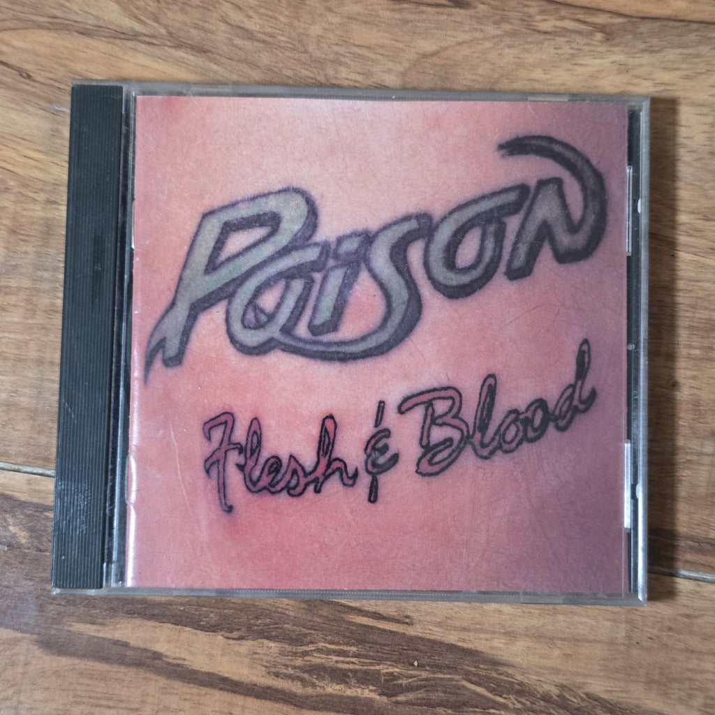 Poison - Flesh & Blood CD 1990 Enigma Capitol Records Hair Metal Rock