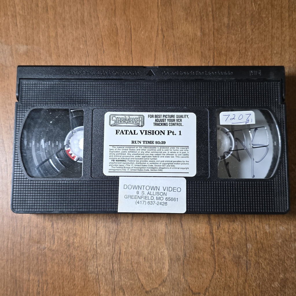 Fatal Vision 1984 VHS David Greene Crime Drama 1987 Karl Malden Eva Marie Saint