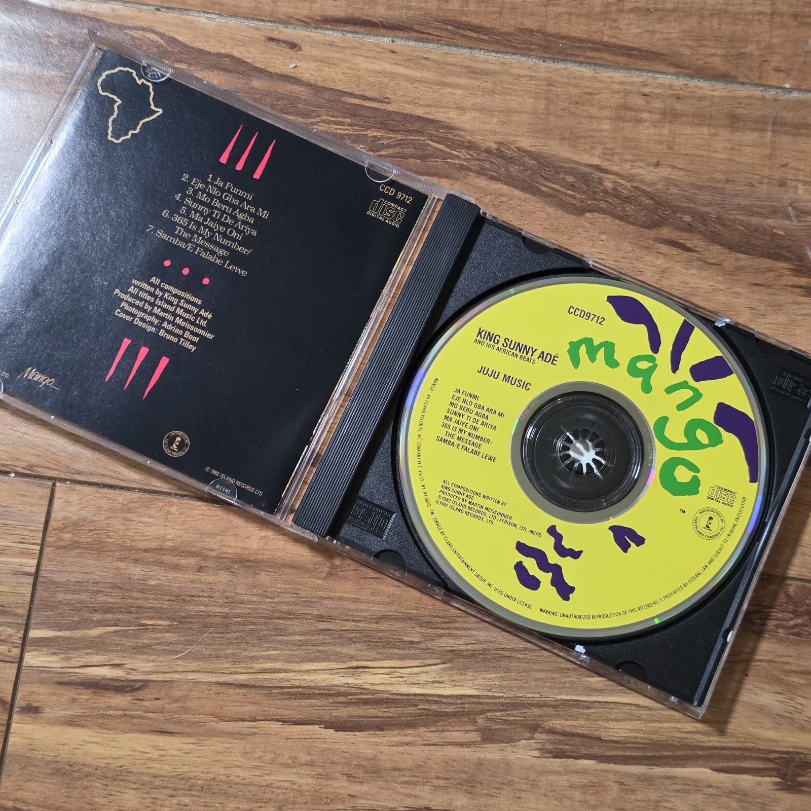 King Sunny Ade and His African Beats - Juju Music CD Album 1982 World HTF