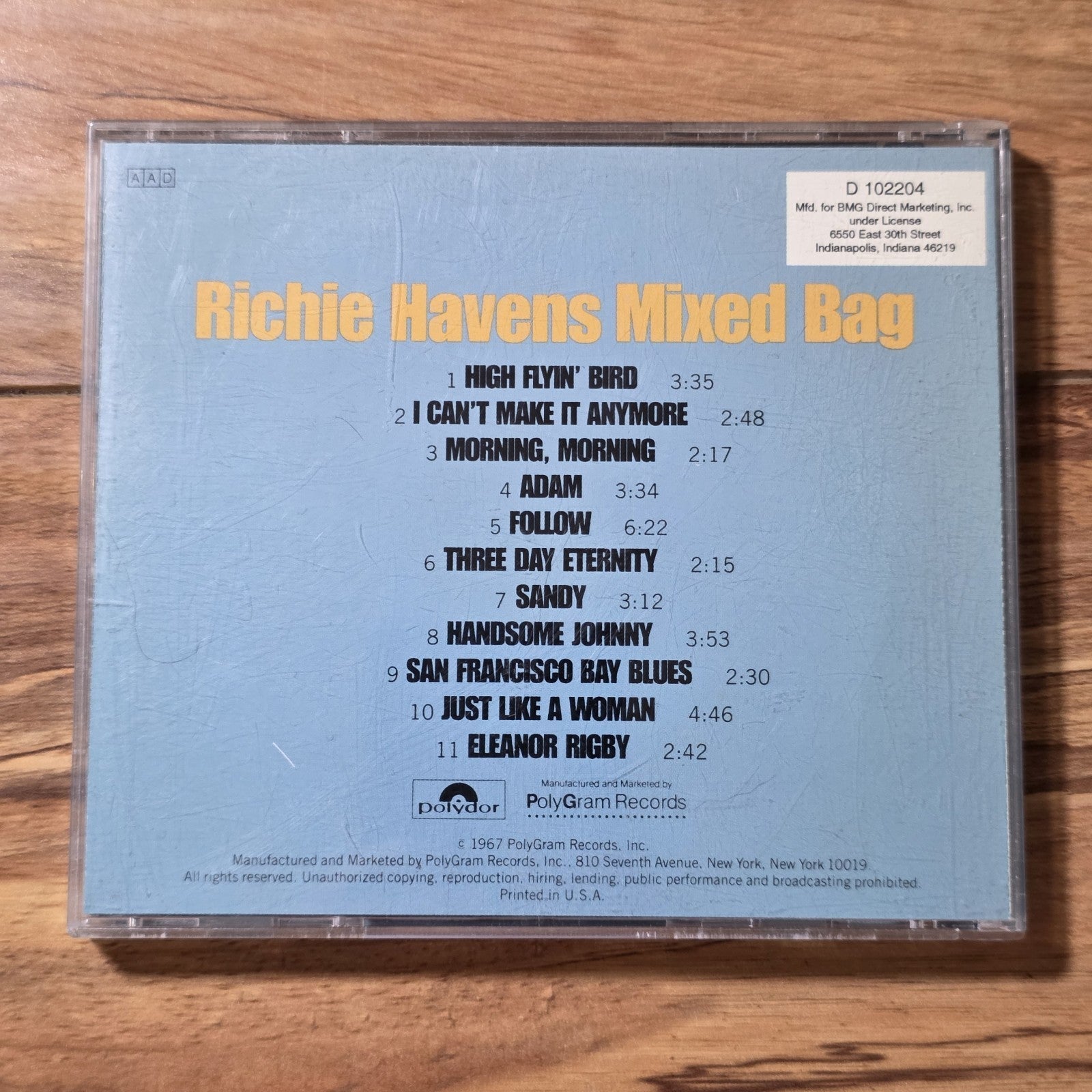 Richie Havens - Mixed Bag CD Album 1967 Folk Rock