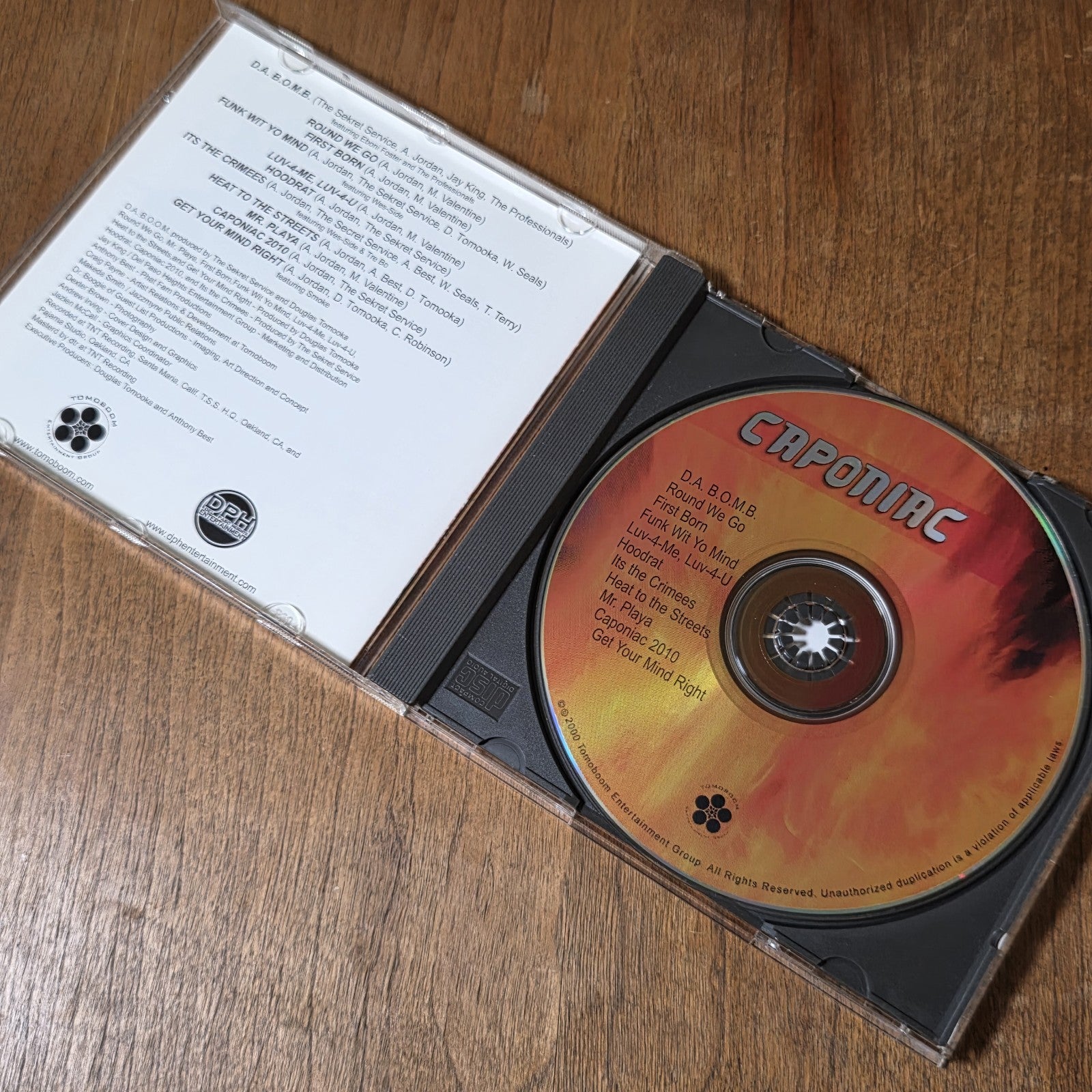 Anthony Jordan - Caponiac CD Album 2000 DPH Hip Hop Rap Funk Wit Yo Mind