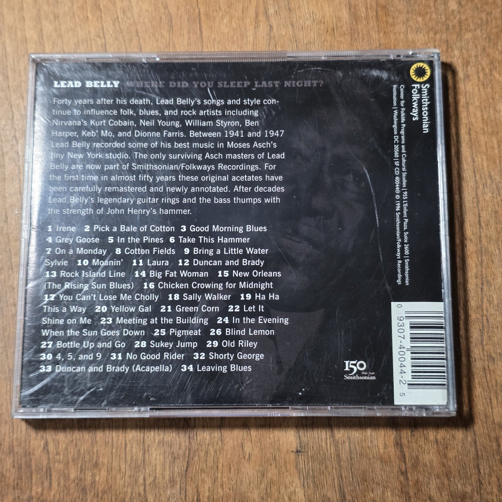 Leadbelly - Where Did You Sleep Last Night: Legacy 1 CD Album 1996 Blues