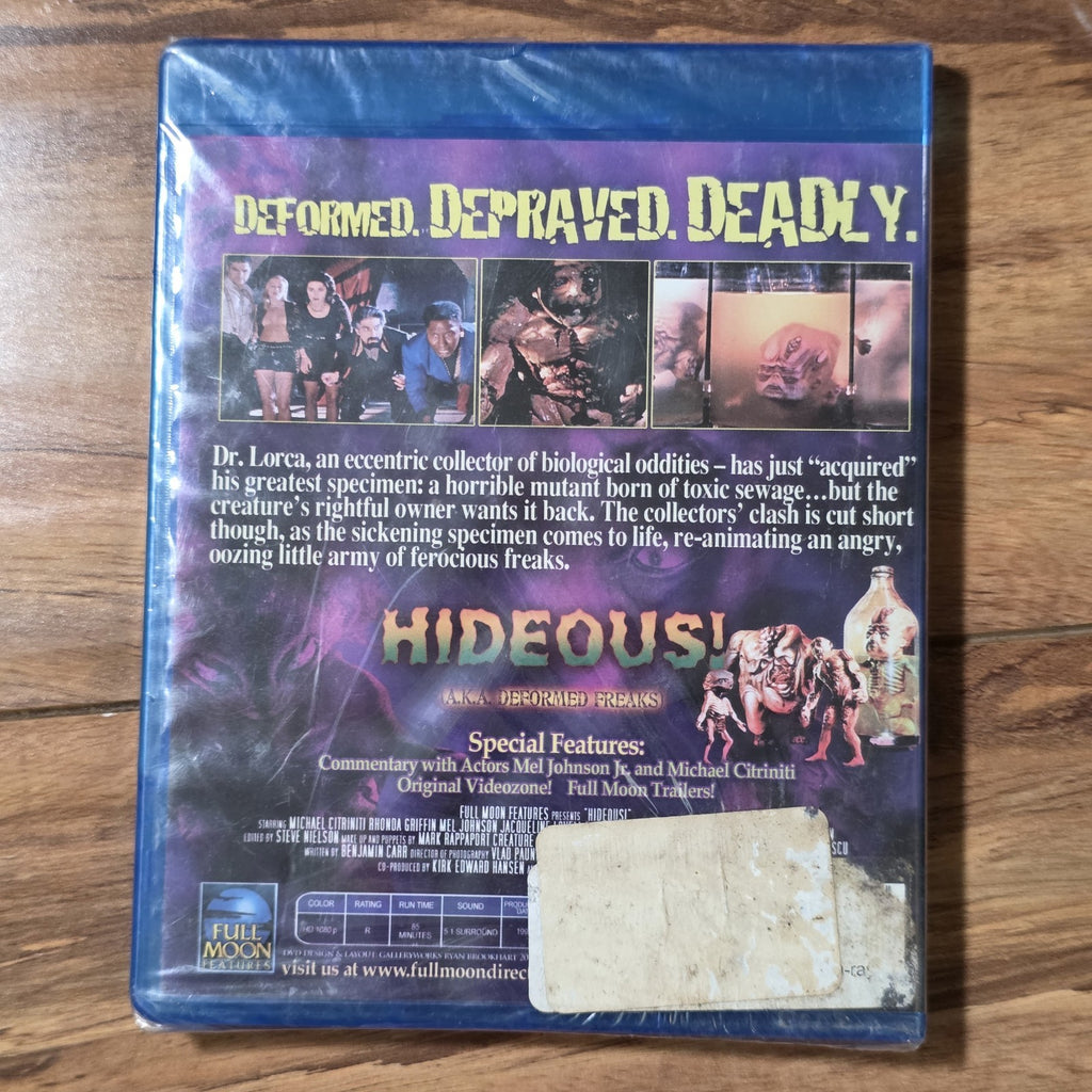 Hideous! Blu-ray 1997 Horror Cult Classic HTF New Sealed