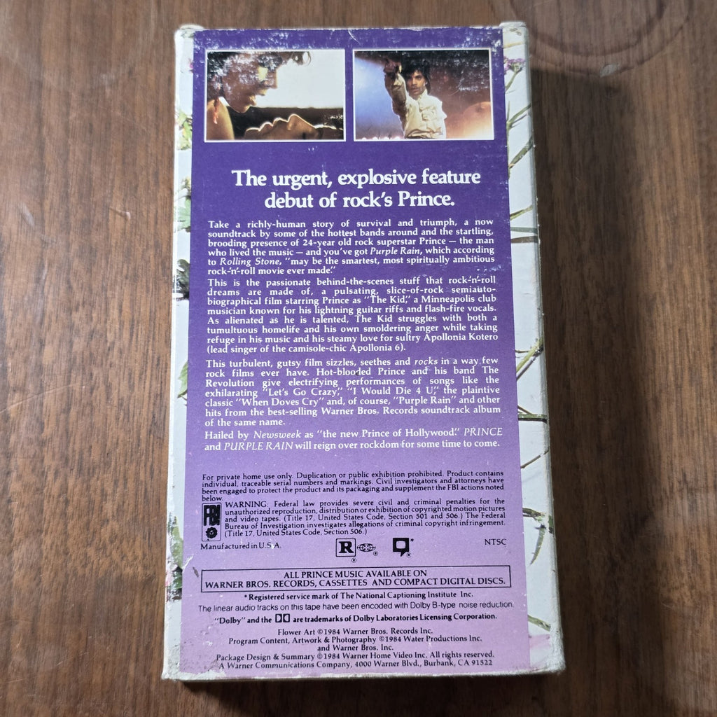 Prince - Purple Rain VHS Movie 1984 Drama Soundtrack