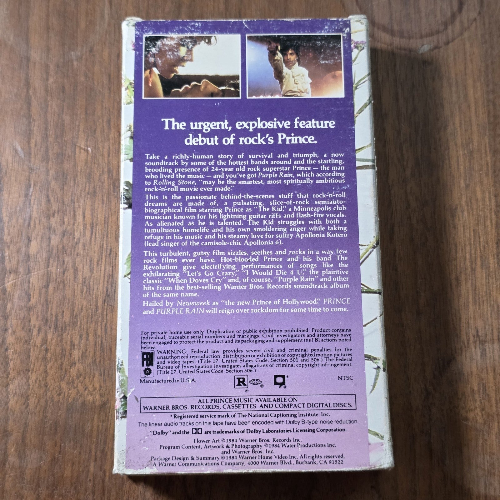 Prince - Purple Rain VHS Movie 1984 Drama Soundtrack