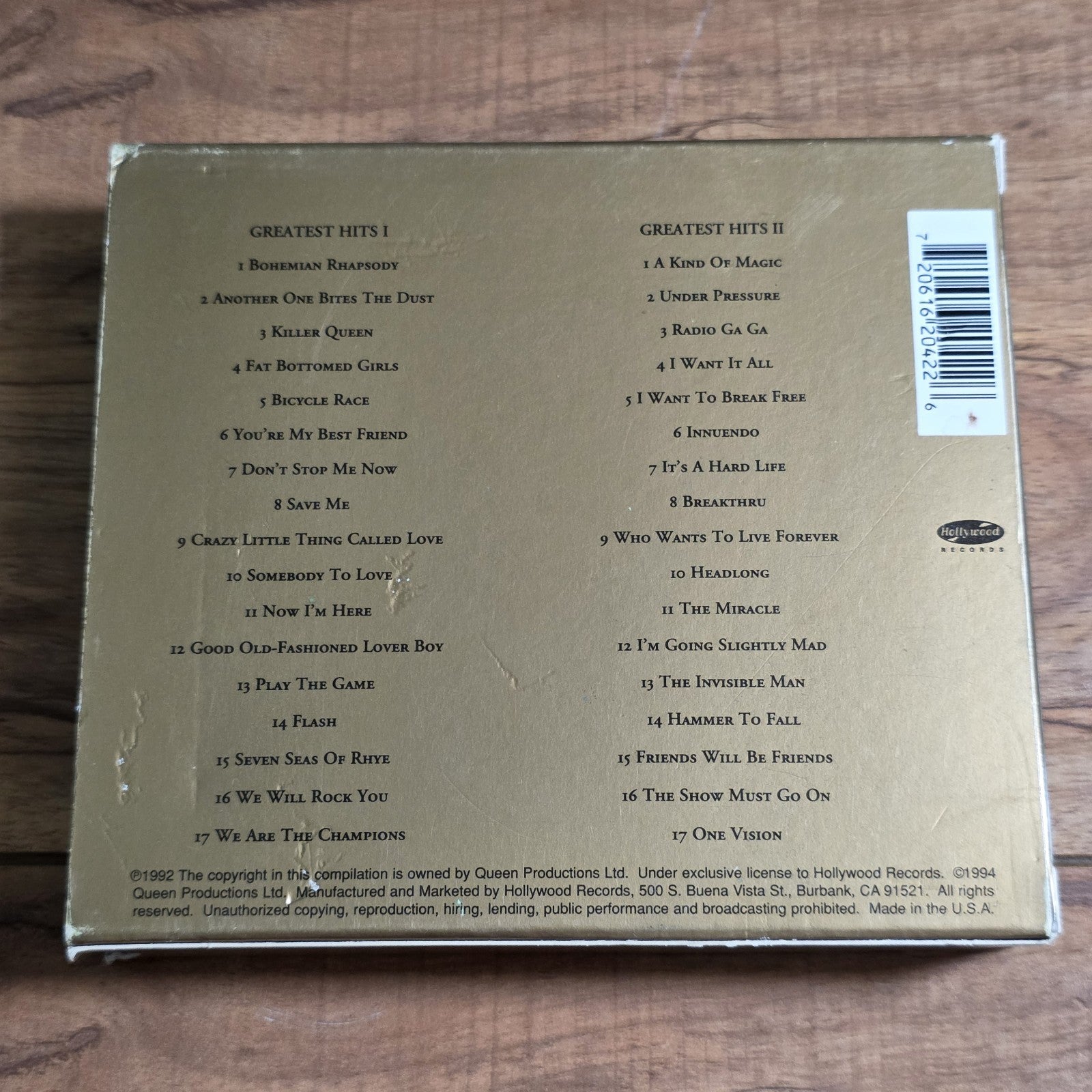 Queen - Greatest Hits 1 & 2 CD Compilation 1995 Classic Rock