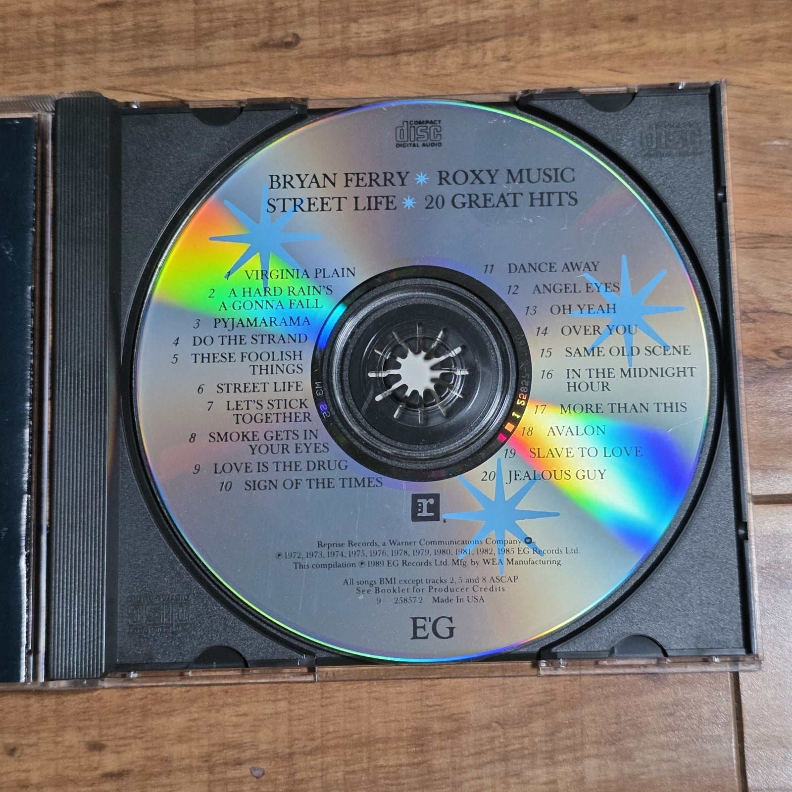 Roxy Music - Street Life: 20 Greatest Hits CD Compilation 1989 Glam Rock