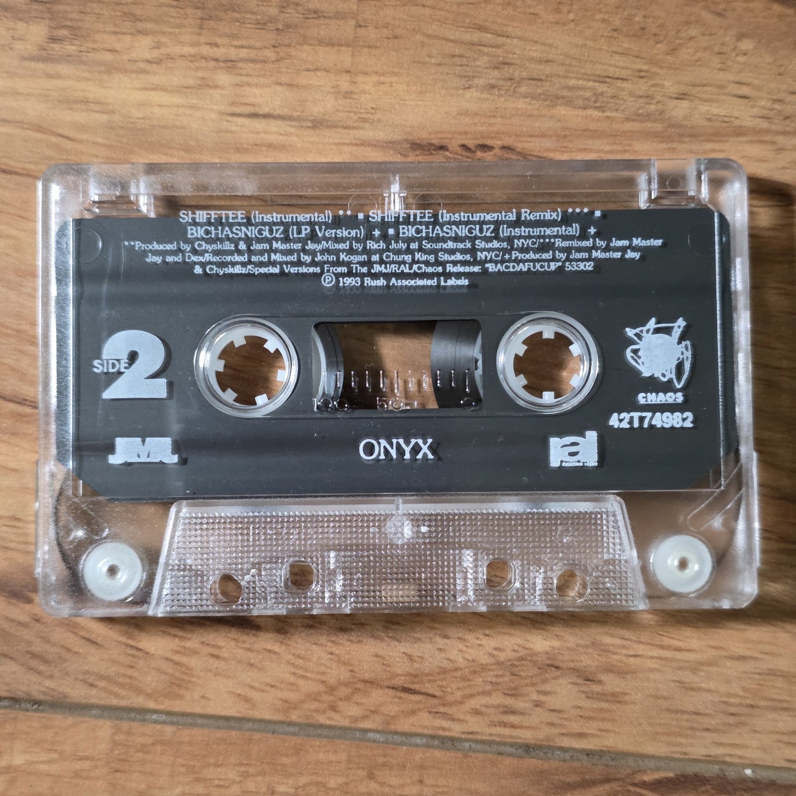 Onyx - Shifftee Remix Cassette Tape Single 1993 JMJ Records Rap Hip Hop
