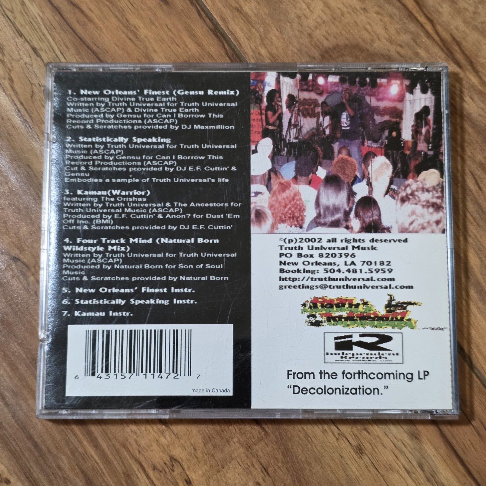 Truth Universal - New Orleans Finest Remix CD Album 2002 Hip Hop Rap Rare HTF