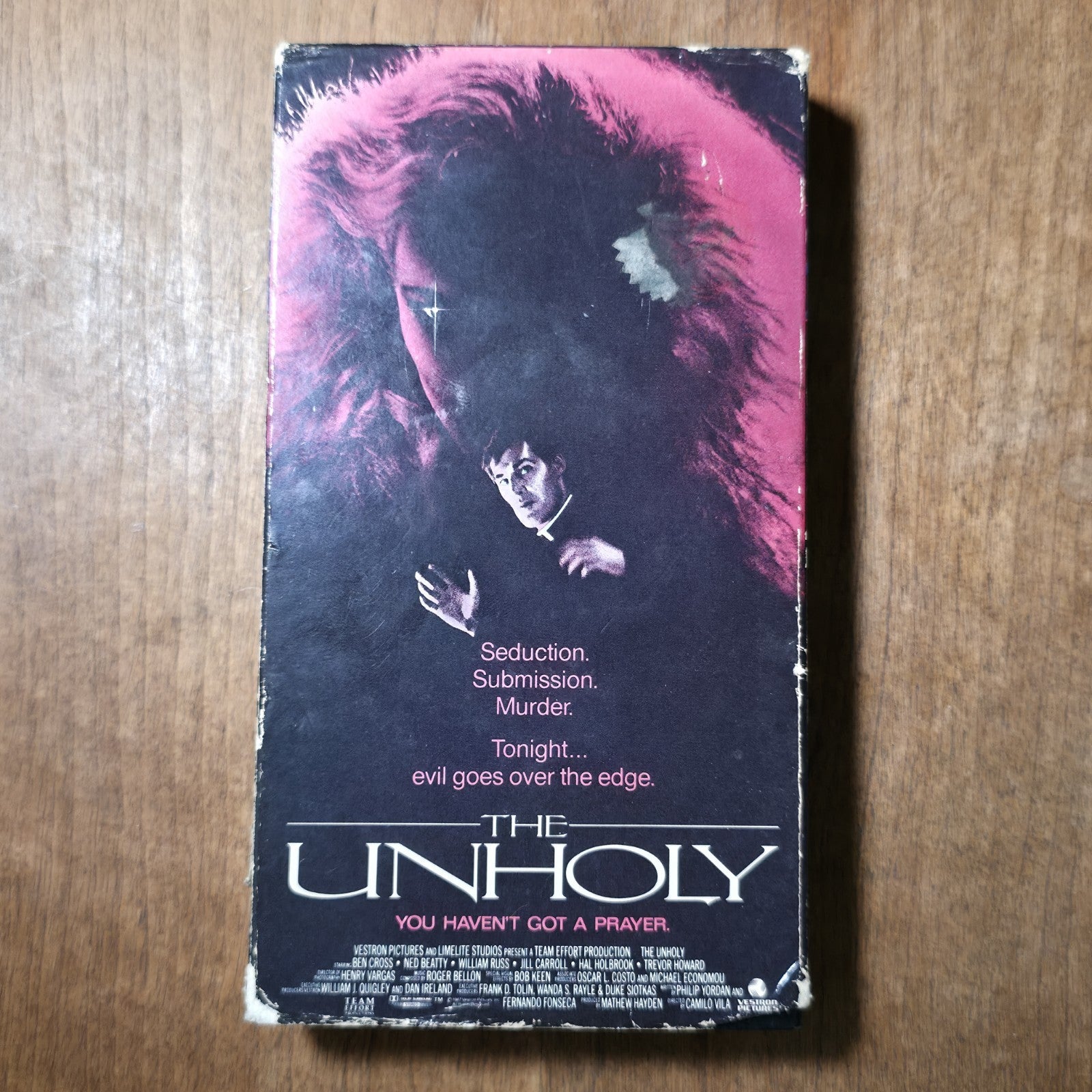 The Unholy VHS 1988 Horror Vestron Video Ben Cross Hal Holbrook Ned Beatty