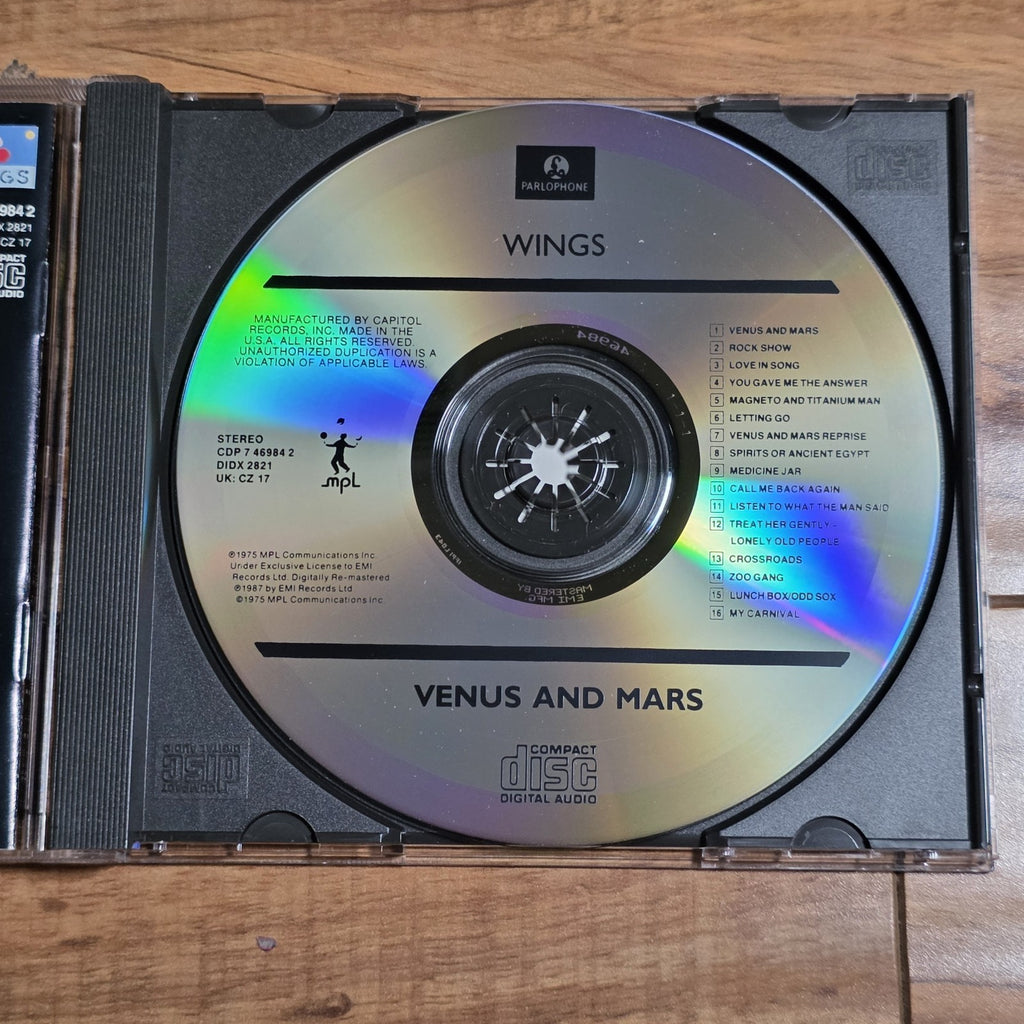 Wings - Venus And Mars CD Album Parlophone CDP 7 46984 2 Rock Rare HTF
