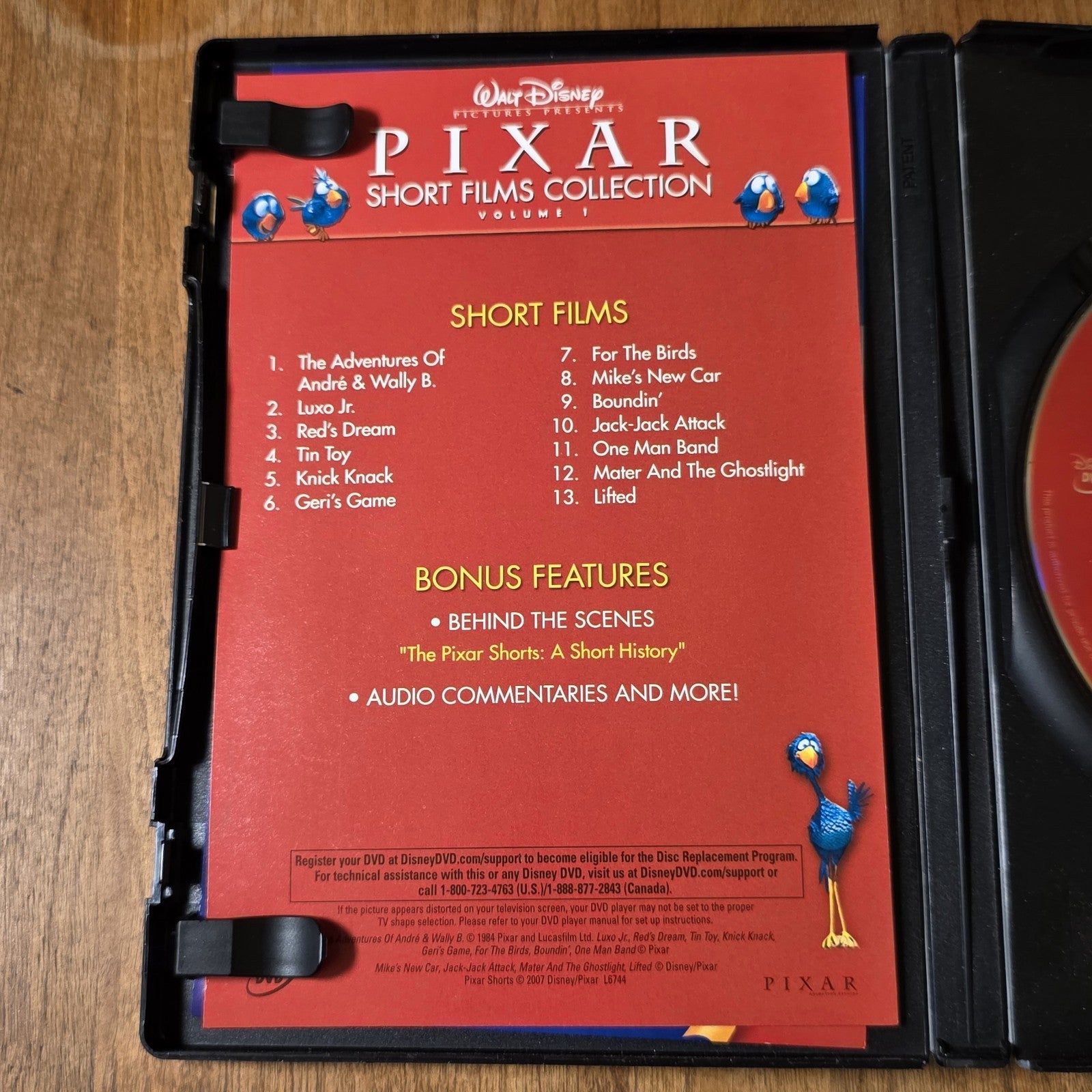 Pixar Short Films Collection - Volume 1 DVD 2007 Animation Disney