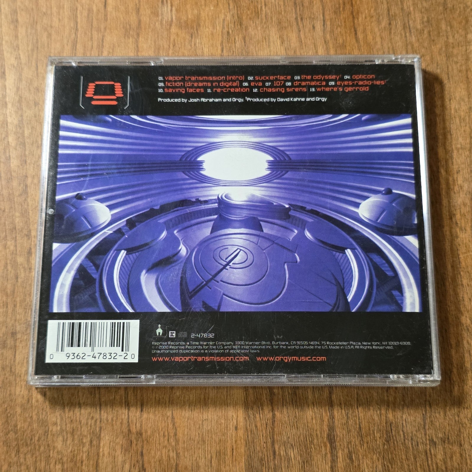 Orgy - Vapor Transmission CD Album 2000 Industrial Rock