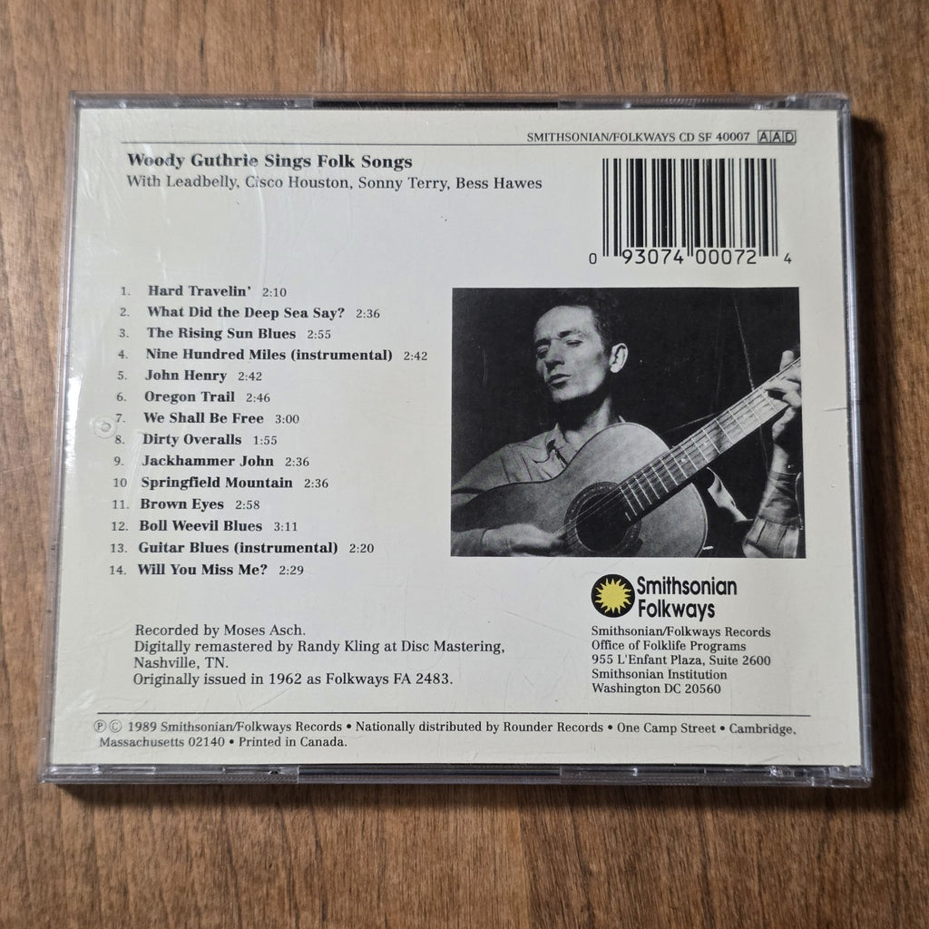 Woody Guthrie - Sings Folk Songs CD Album 1989 Folk
