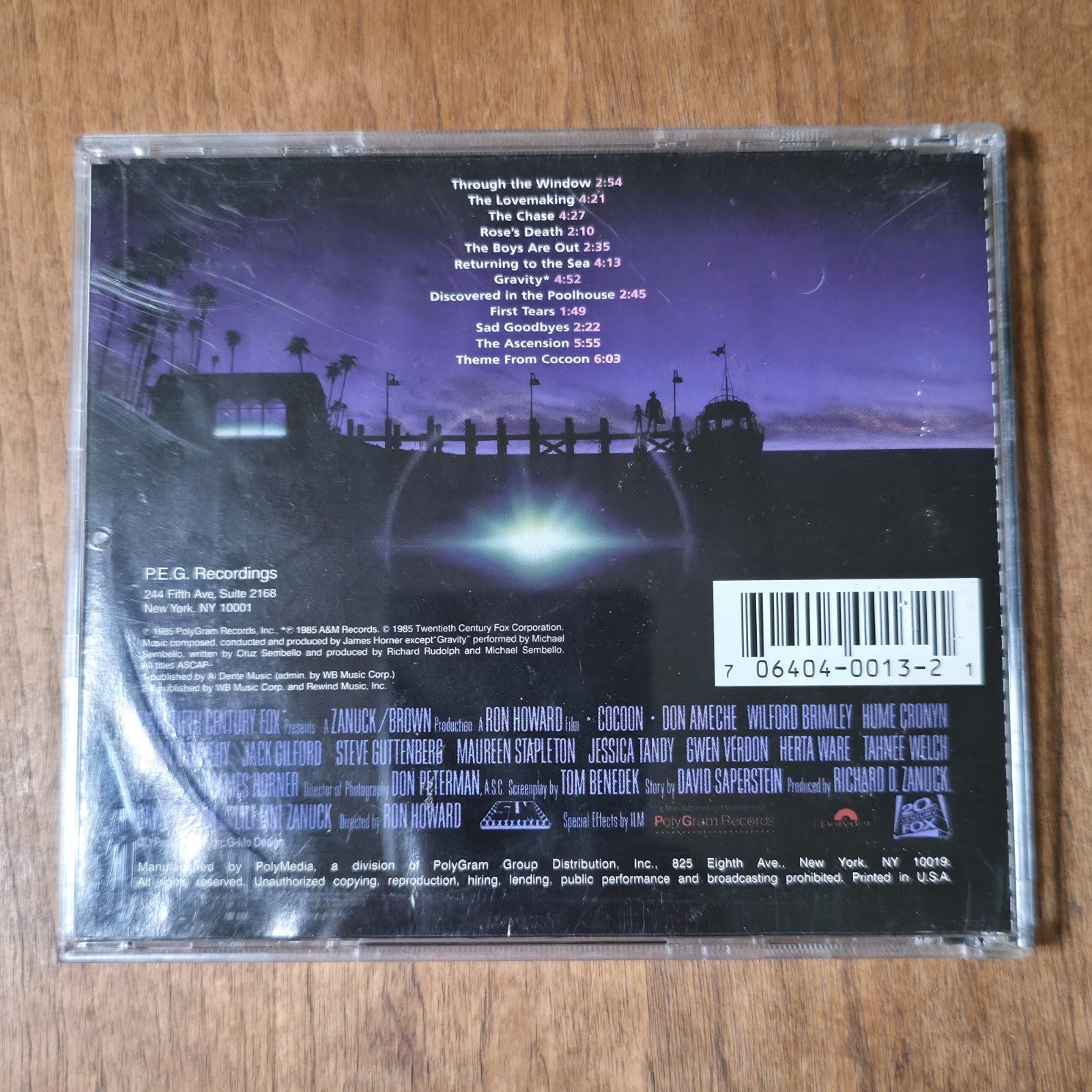 James Horner - Cocoon Soundtrack Album 1985 CD