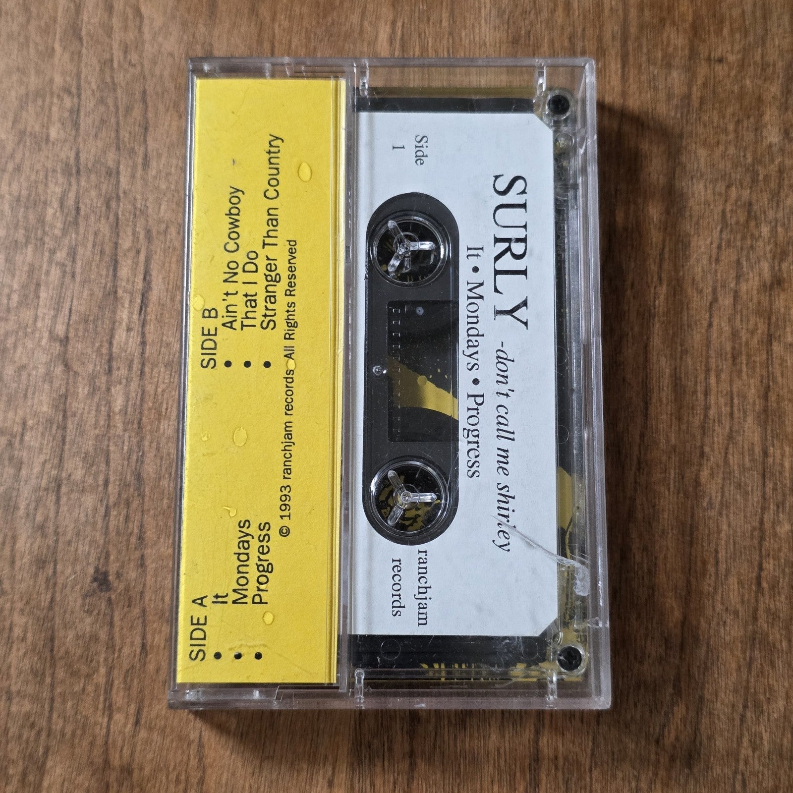 Surly - Don't Call Me Shirley Cassette Album 1993 Rock Obscure