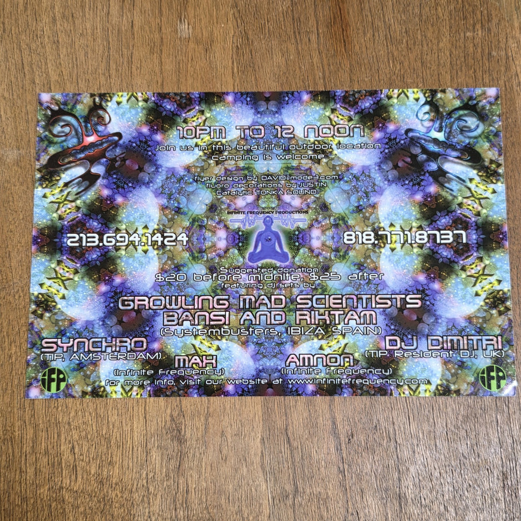 TIP Records Label Party Rave Flyer Los Angeles Hollywood 90s Trance EDM House