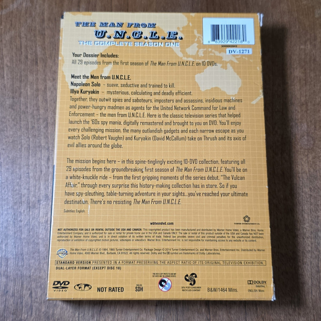 The Man From U.N.C.L.E.: The Complete First Season DVD 1964 Spy Action 10-Disc