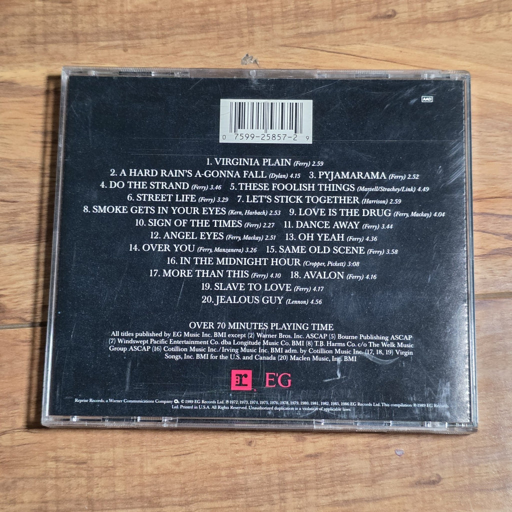 Roxy Music - Street Life: 20 Greatest Hits CD Compilation 1989 Glam Rock