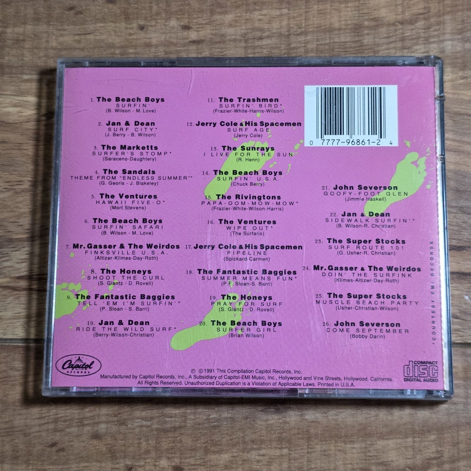 Monster Summer Hits: Wild Surf CD Compilation 1996 Surf Rock