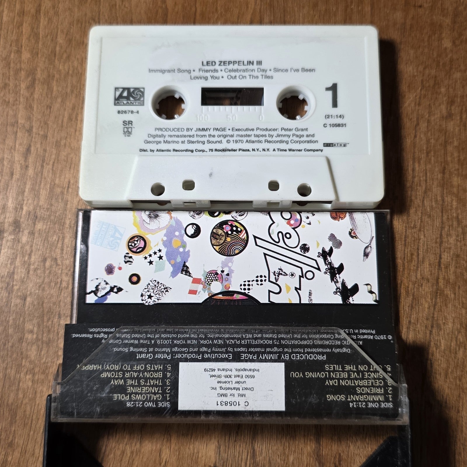Led Zeppelin - Led Zeppelin III Cassette Album 1977 Hard Rock