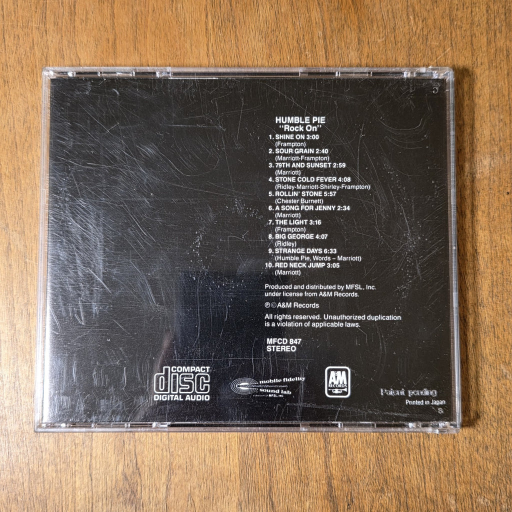 Humble Pie - Rock On CD Album 1986 Mobile Fidelity Master Recording Rare HTF