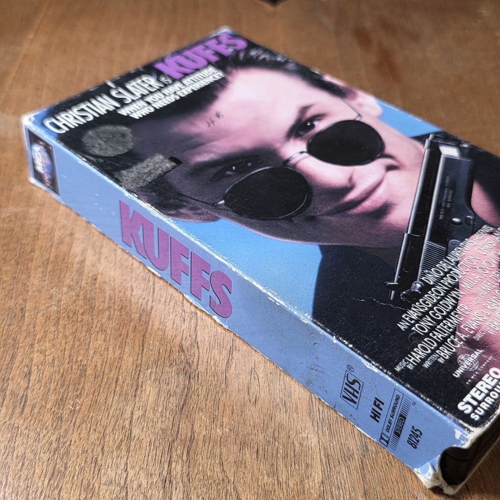 Kuffs 1992 VHS Bruce A. Evans Action Comedy Christian Slater Milla Jovovich