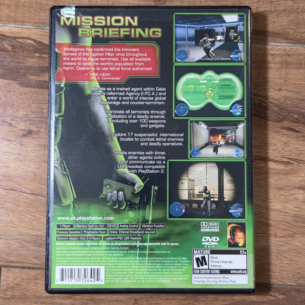 Syphon Filter The Omega Strain 2004 Sony Playstation 2 Bend Studio Shooter CIB
