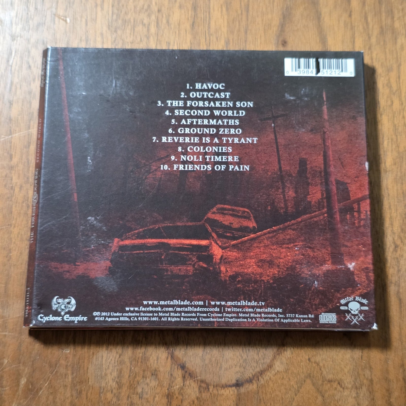 The Foreshadowing - Second World CD Album 2012 Gothic Metal Digipak HTF