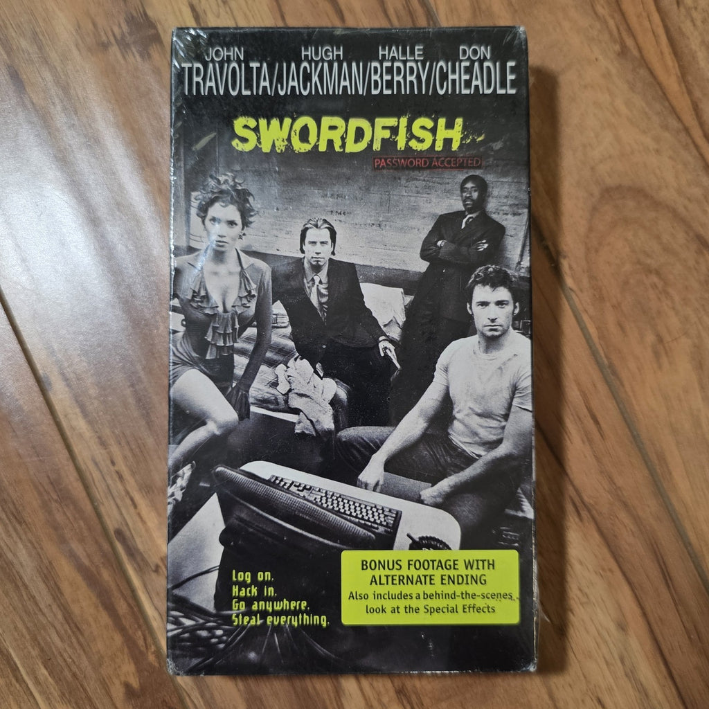 Swordfish 2001 VHS Action Thriller Hugh Jackman John Travolt New Sealed