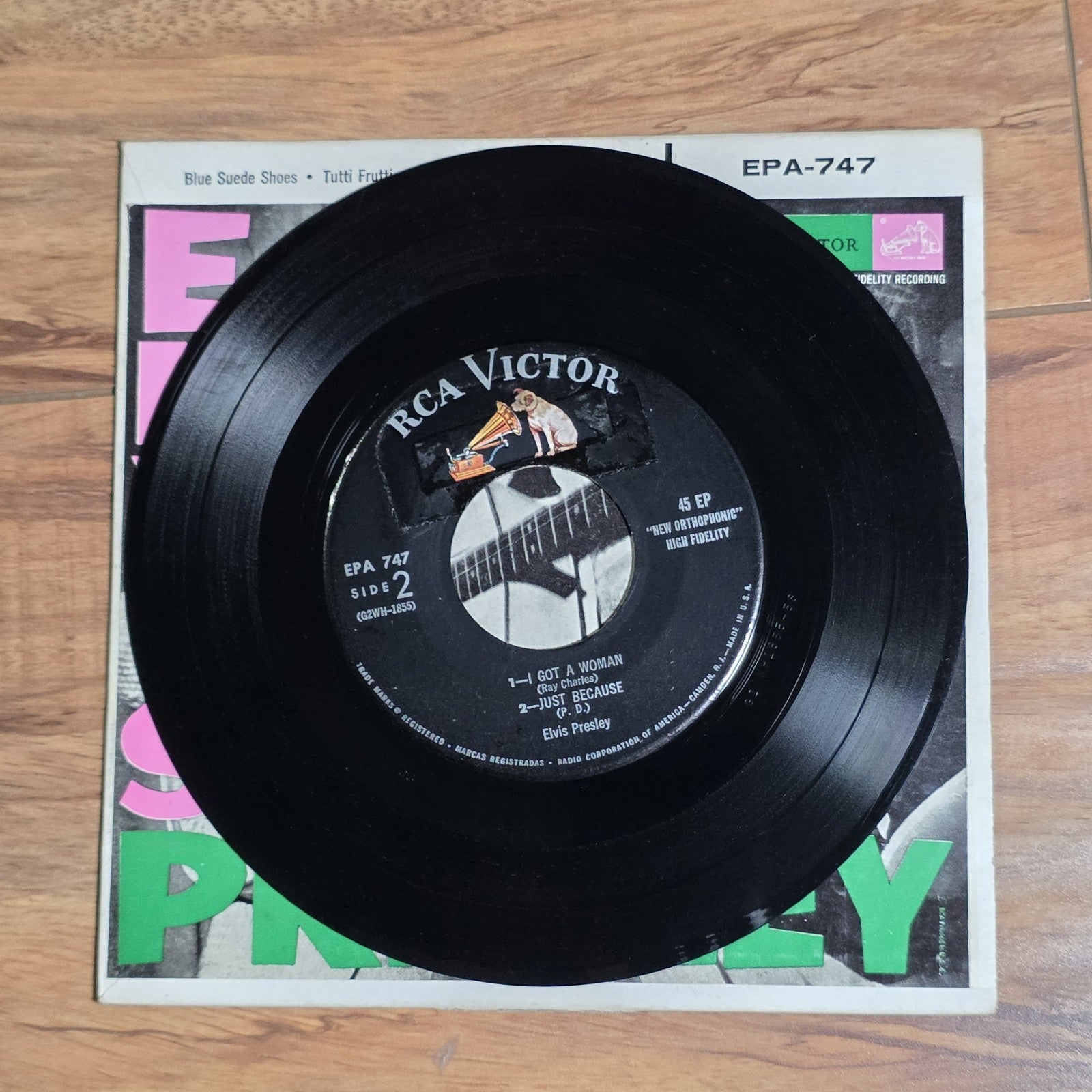 Elvis Presley - Elvis Presley Vinyl EPA-747 7" 45RPM 1956 Rockabilly VG Rare HTF