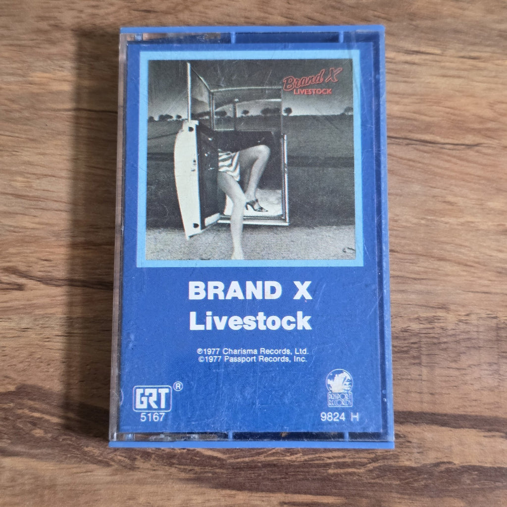 Brand X - Livestock Cassette 1977 Jazz Fusion Fusion Phil Collins Blue Tape