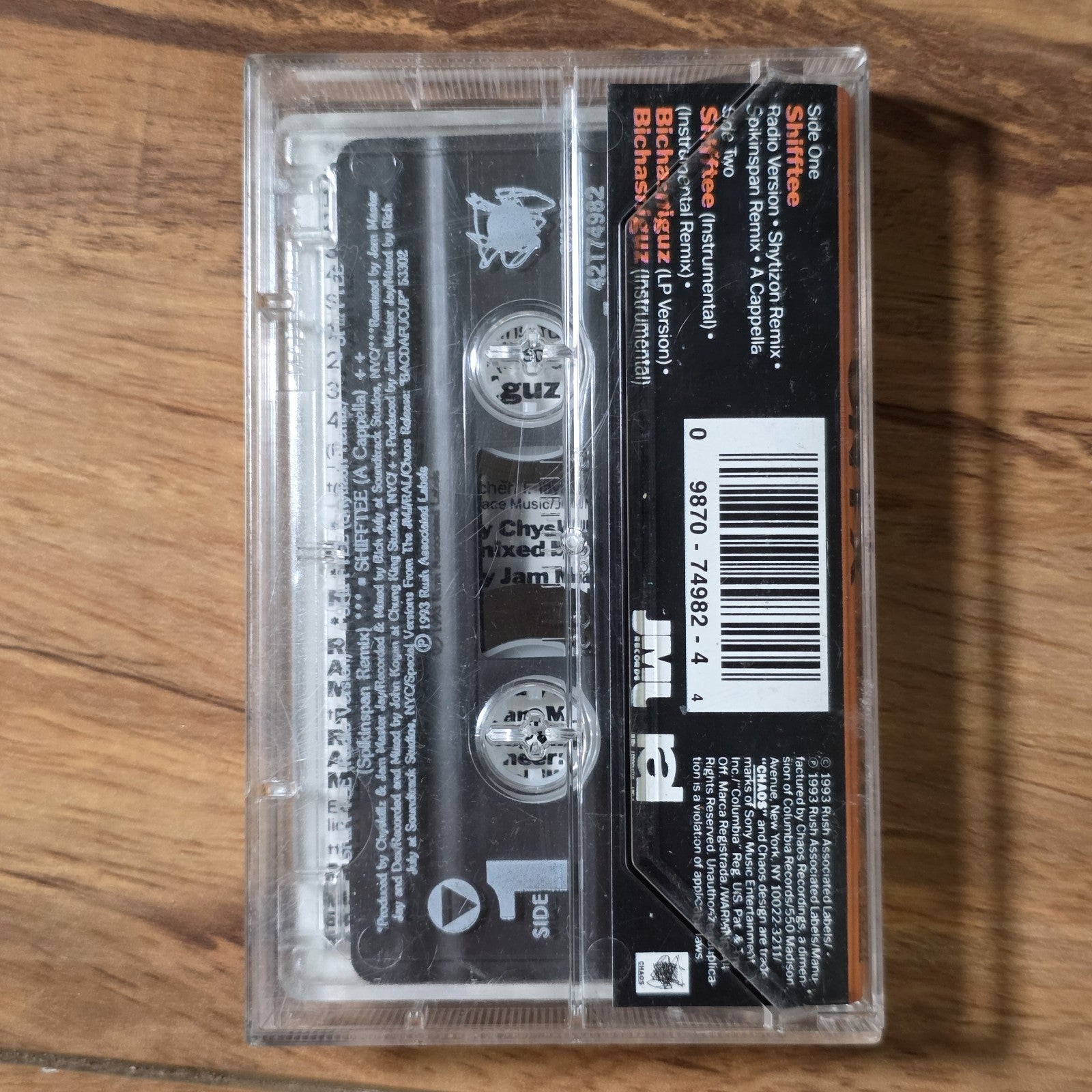 Onyx - Shifftee Remix Cassette Tape Single 1993 JMJ Records Rap Hip Hop