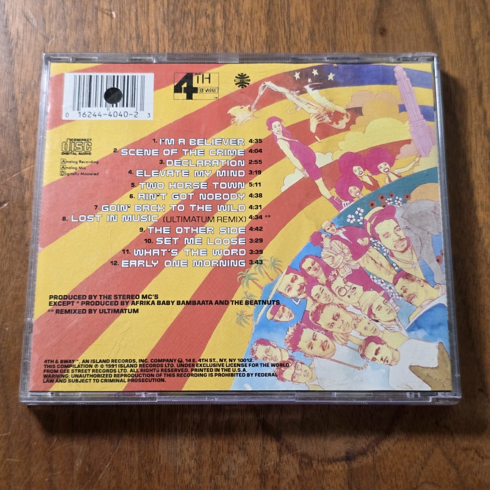 Stereo MC's - Supernatural CD Single 1991 Hip Hop 4th & B'way