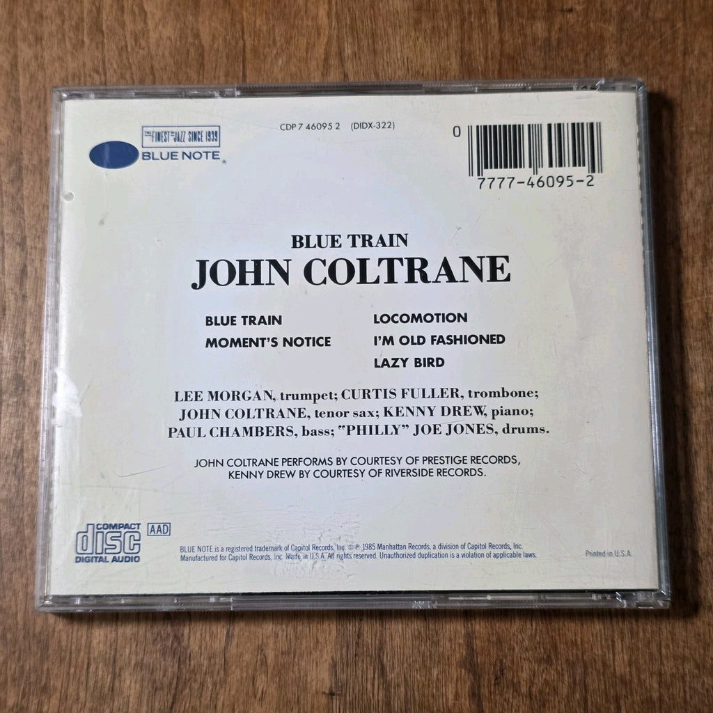 John Coltrane - Blue Train CD Album 1958 Jazz Blue Note